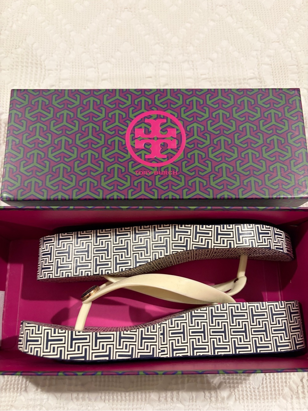 NIB Tory Burch Wedge Sandal Bundle (2 pairs) - Size 6 - Picture 6 of 10